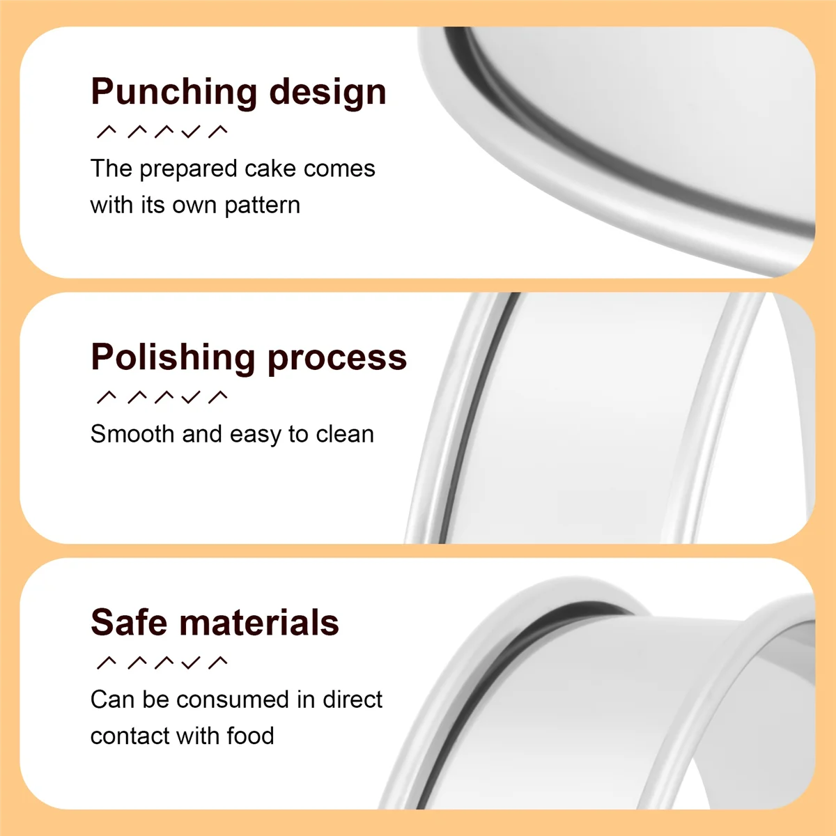 6 Pack 4 Inch Double Rolled English Muffin Rings, Stainless Steel Crumpet Rings, Tart Round