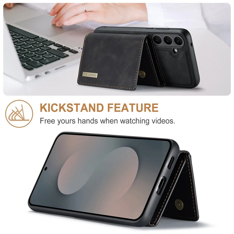 Versatile Leather Wallet Phone Case with Magnetic Closure