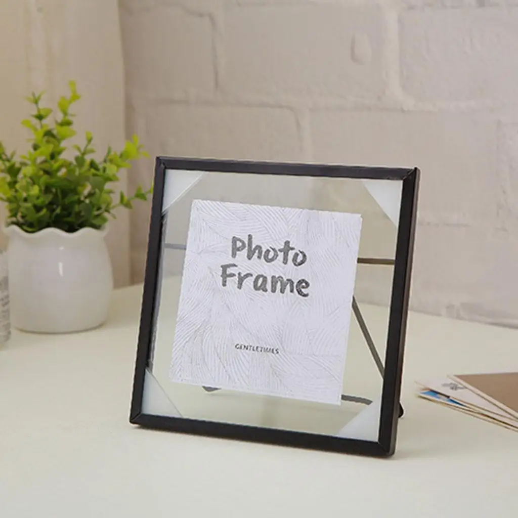 Glass Photo Frame Geometric Picture Frame Metal Picture Wedding Home