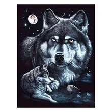  5D DIY Diamond Mosaic Wolf Series Picture of Rhinestones Full Square Shape Diamond Mosaic Embroidery Home Decoration 