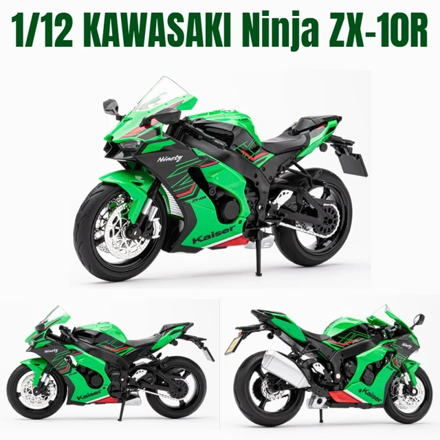 ミニカー 10RC 1/12 Scale 2021 Kawasaki Ninja ZX-10R Sport Bike Diecast Model