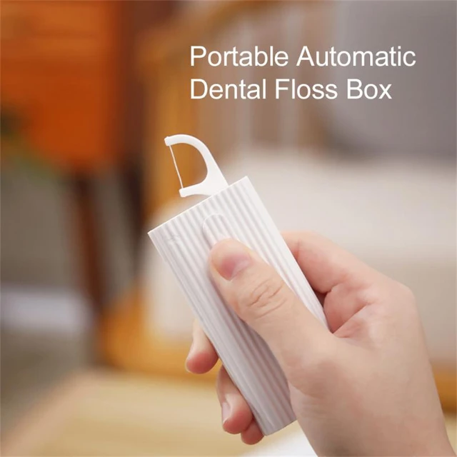 Automatic Dental Floss Storage Box Portable Reusable Floss Toothpicks Container  Floss Dispenser Oral Cleaning Oral Care Tool - AliExpress