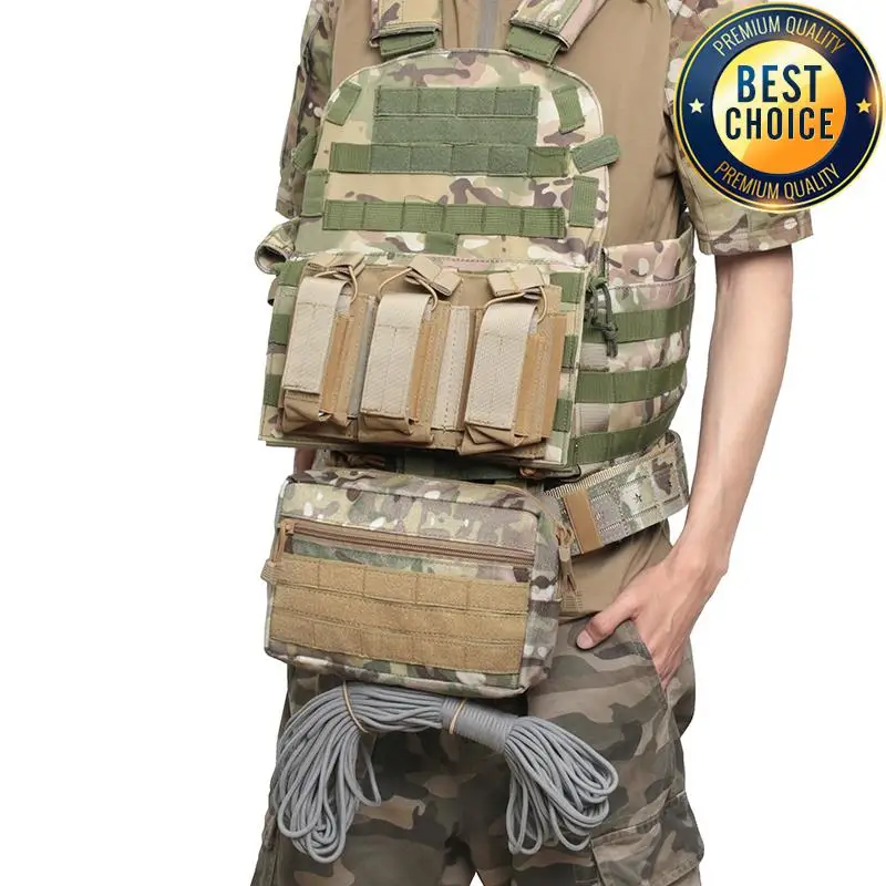 1000D Outdoor Multifunctional Accessory Bag Belly Pouch Edc Military Fan Waist MOLLE Bag For Tactical Backpack Vest