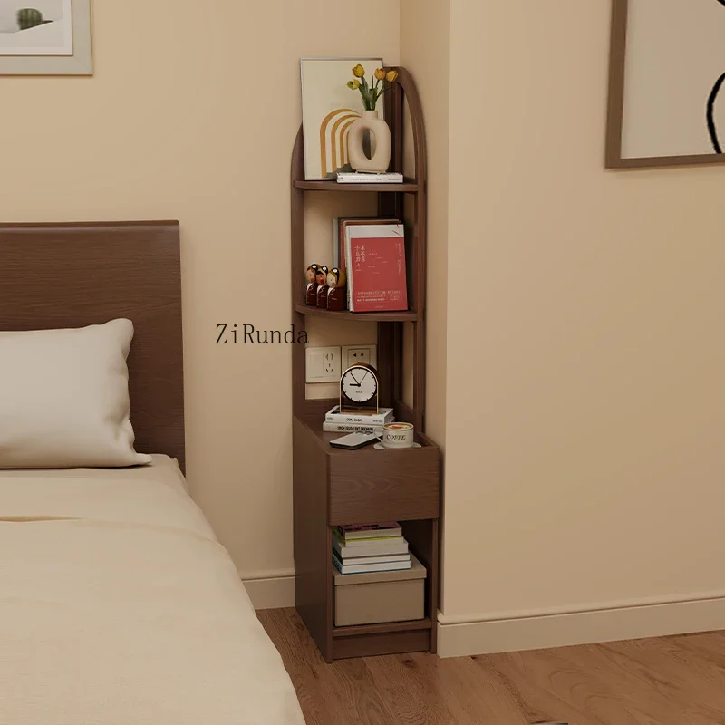 Bedside bookshelf integrated storage shelf household living room sofa narrow crevice cabinet small storage cabinet