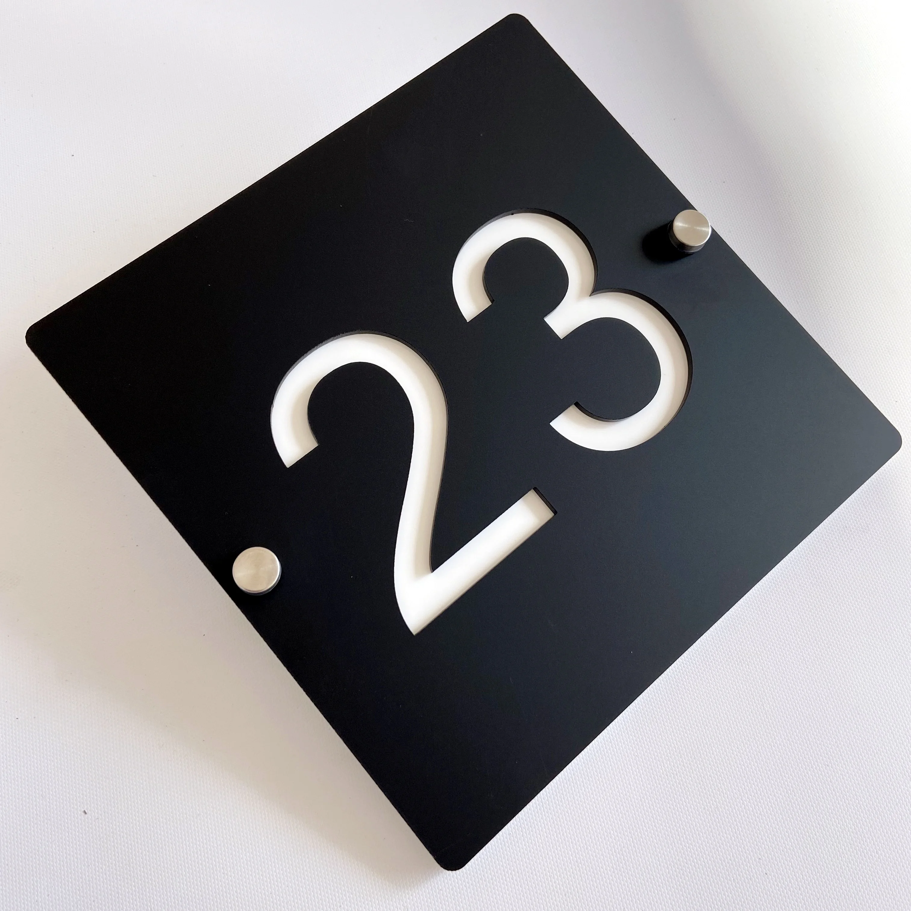 House Number Sign Plate Personalized Nordic Wall Decor Outside Address Name Door Room