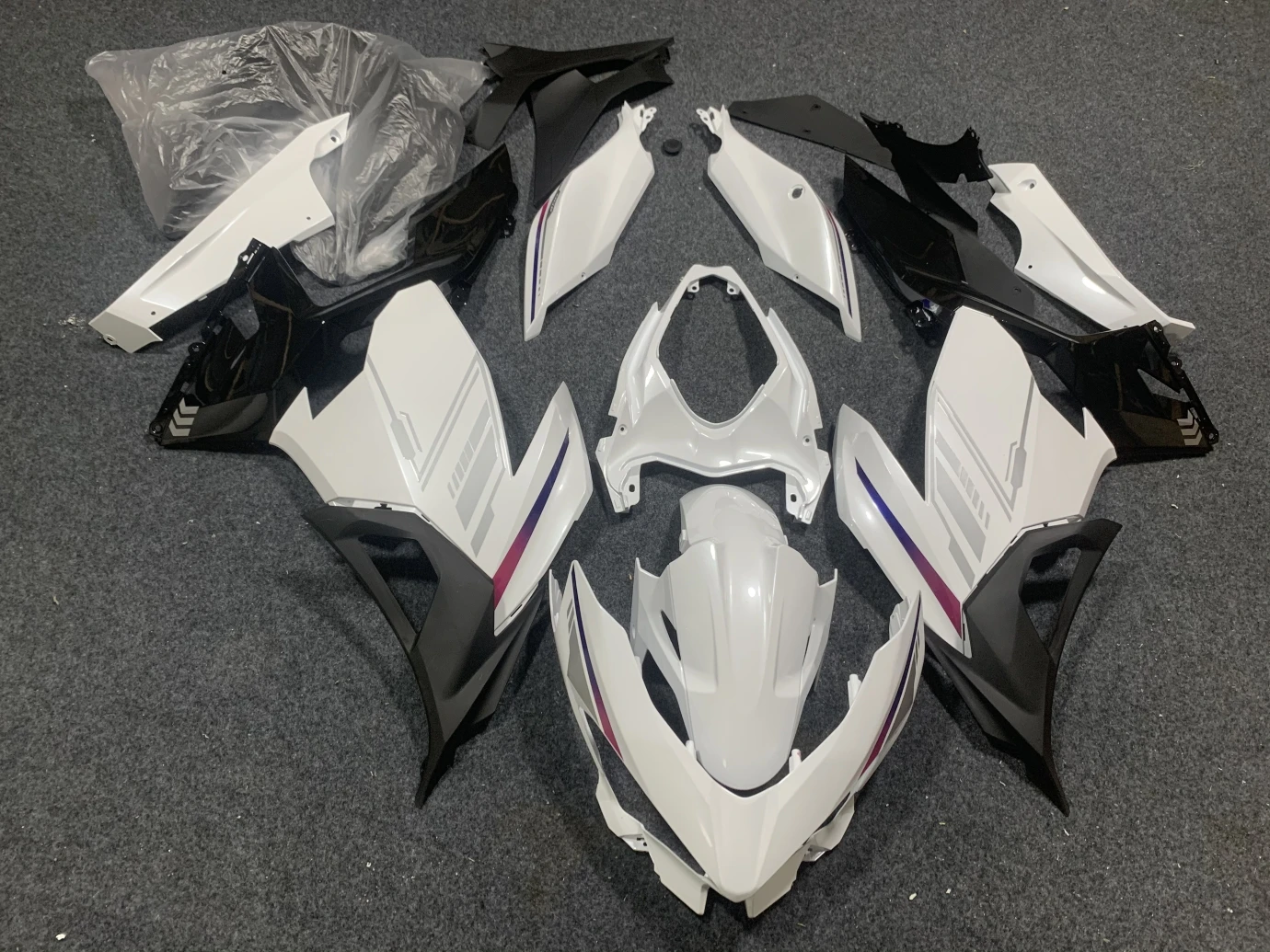 

Комплект обтекателей для мотоцикла Ninja 400 2018 2019 2020 2021 2022 2023 EX400 18 19 2021 22 23 года обтекатель жемчужный белый для мотоцикла