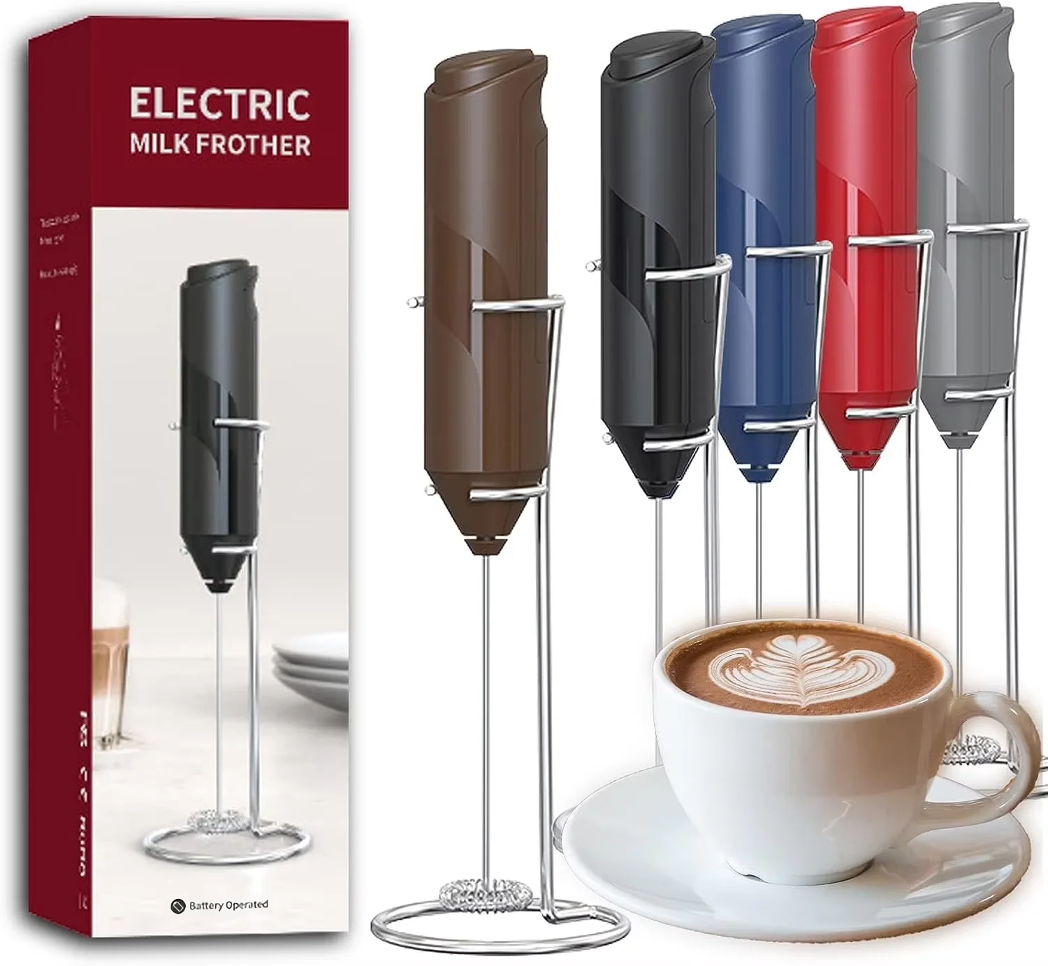 Compact Wireless Coffee and Cream Frother