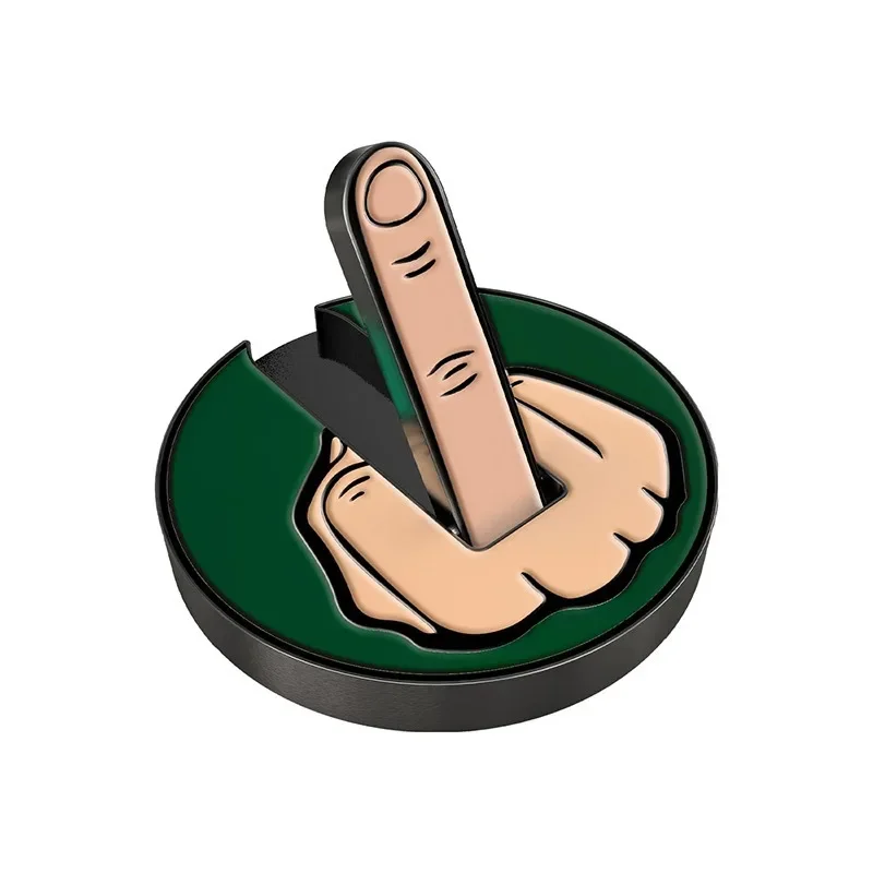Funny Middle Finger Golfs Ball Marker Golf Hat Clip Marker Magnetic Removable Golf Practice Position Mark Accessorie