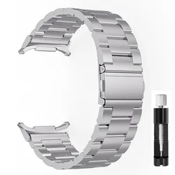 Luxury Stainless Steel Watch Band - Premium Metal Bracelet Strap for Watch Ultra 2 47mm (Silver)