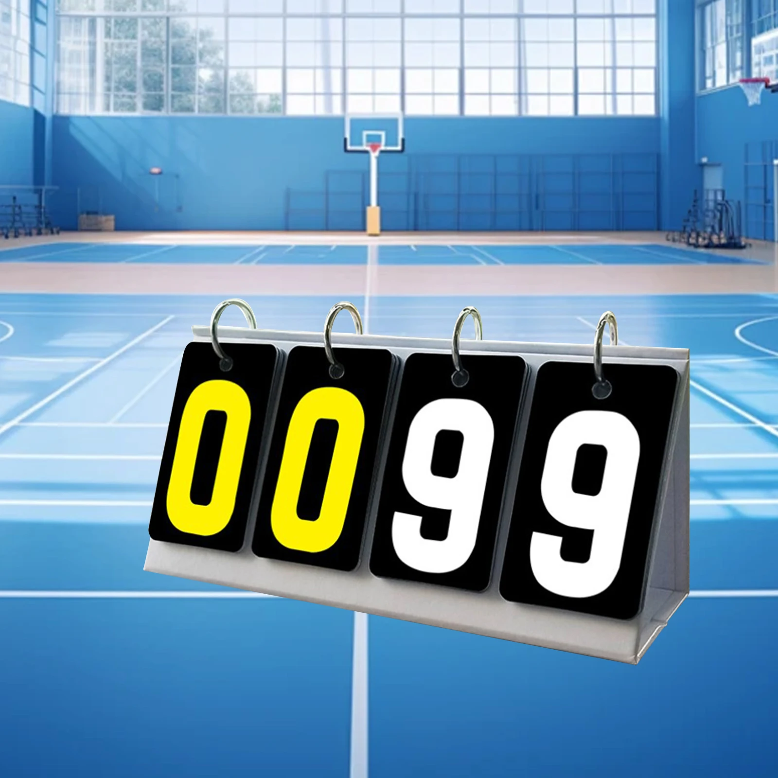 4-Digit Scoreboard Basketball Football Volleyball Table Tennis Score Board Flipper Scorekeeper for Baseball Volleyball Sport sports scoreboard