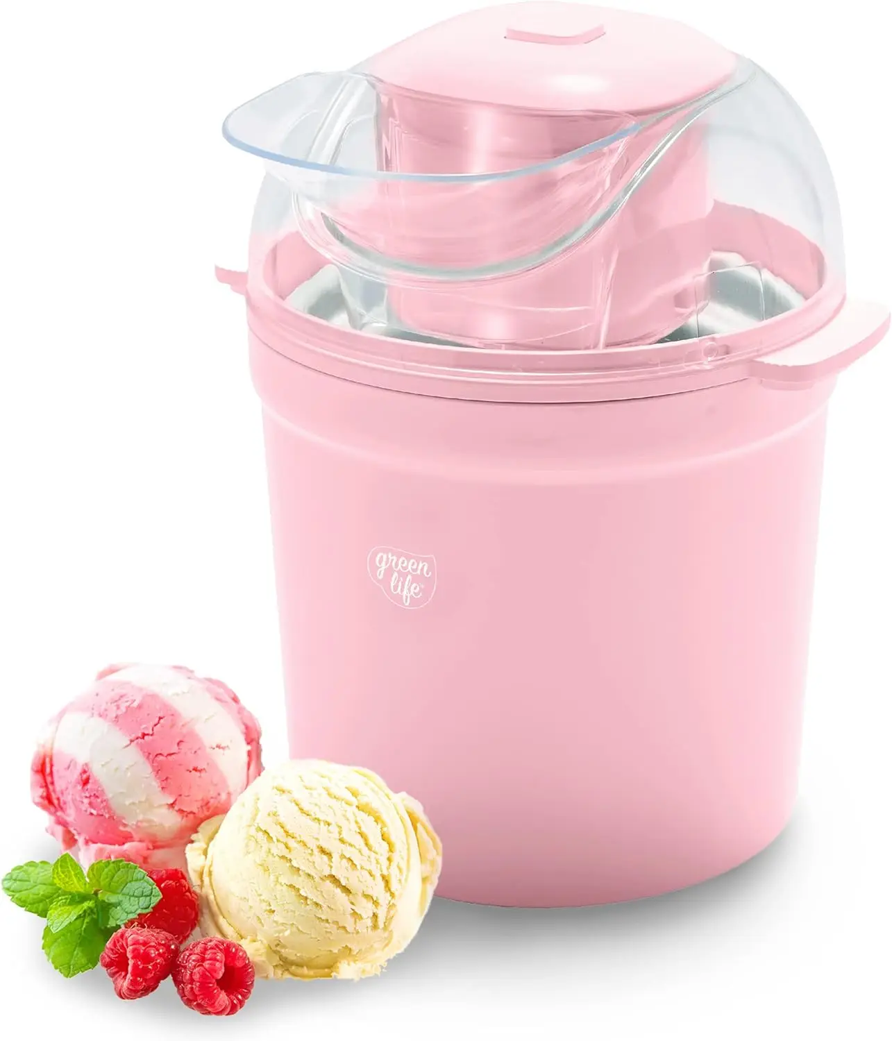 GreenLife 1.5QT Electric Ice Cream, Frozen Yogurt and Sorbet Maker with Mixing Paddle, Dishwasher Safe Parts, Easy one Switch