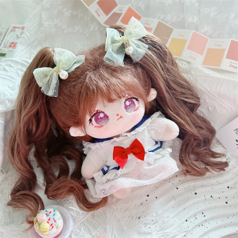 

Kawaii Lace Dress Doll Clothes for 20cm Double Horsetail Idol Dolls Outfit Accessories Girls Sailor Skirt Star Plush Dolls Toys