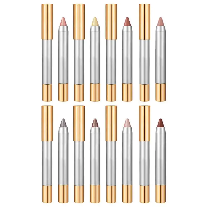 

Палочки для теней для век, матовые мерцающие карандаши для век, водостойкие палочки, простые в использовании, высокие пигментные тени для век, палочки, осветляющие женские