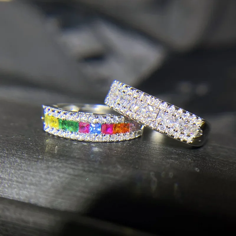 Vintage Stainless Steel Birthstone Ring for Women Fashion Colored Rhinestone Rings Anniversary Wedding Gift Jewelry wedding rings finger rings fashion rings fashion ring crystal rings stainless steel rings metal rings stone rings