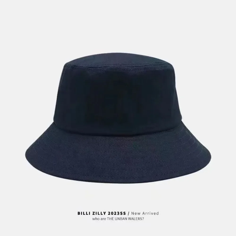 59-62cm Big Size Black Bucket Hat for Men Women Summer UV Protection Cotton High Quality Large Brim Sunscreen Outdoor Sunhat Bob