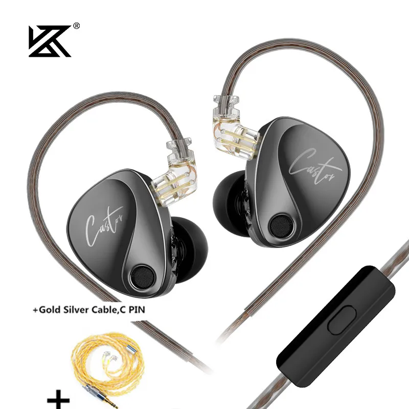KZ Castor in Ear HiFi Earphone 2DD Dynamic High-end Tunable