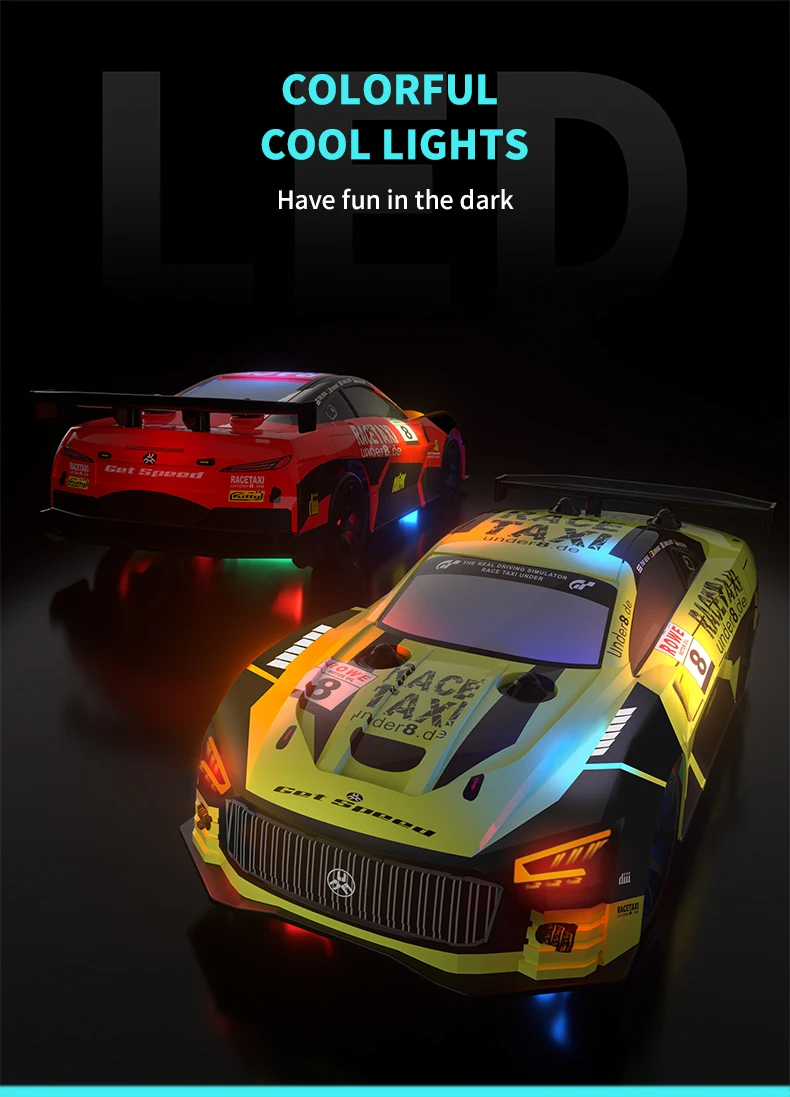 S6ce66ba26e1b451ebf8ad8c8f1e3506dV 드리프트 RC 자동차 GTR 1/18 4WD 라디콘 자동차 어린이 선물