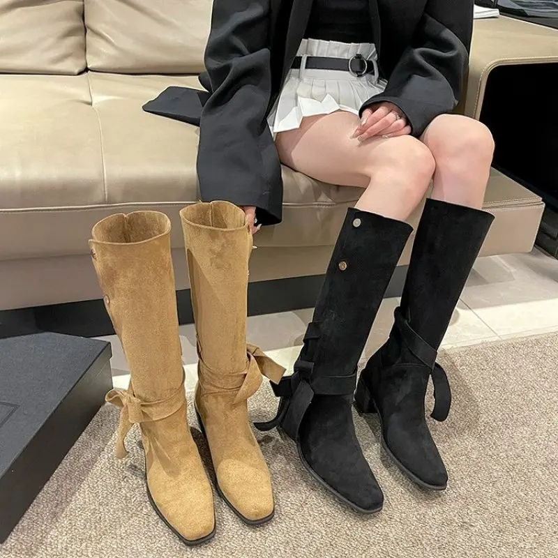 Women Ankle Boots Winter Fall Low Heels Round  Plus Size 41 42 43 Casual  Shoes Faux Suede Female Low Boots Chelsea FashionBoots