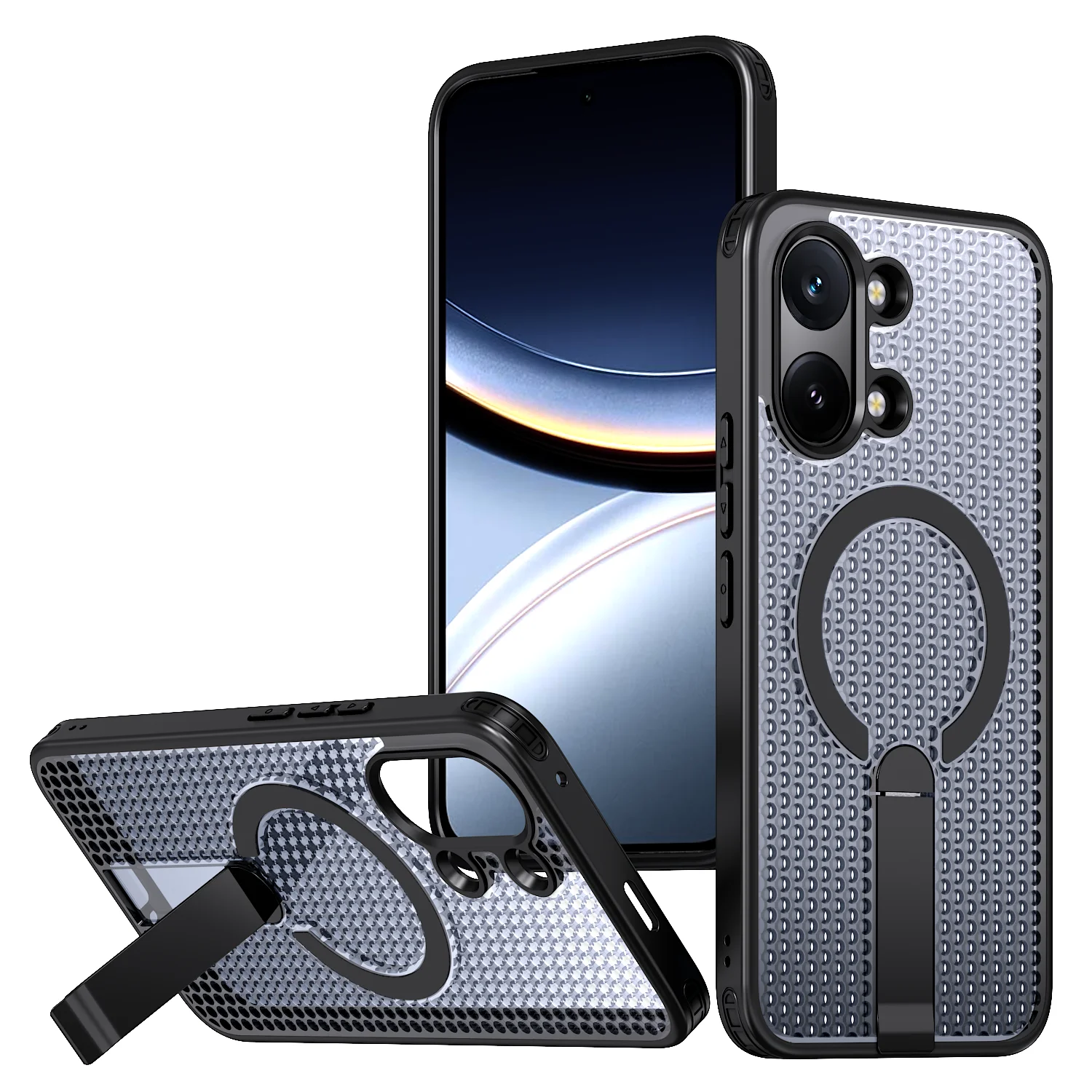 Advanced Heat Dissipation Phone Case with Magnetic Bracket and Tough Cover