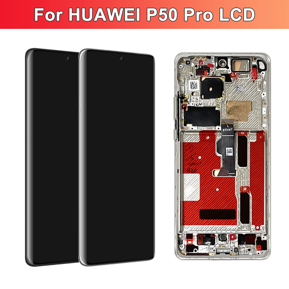 Huawei P50 pro, jad-al50, jad-al00用のシャーシ付きタッチパネル付き