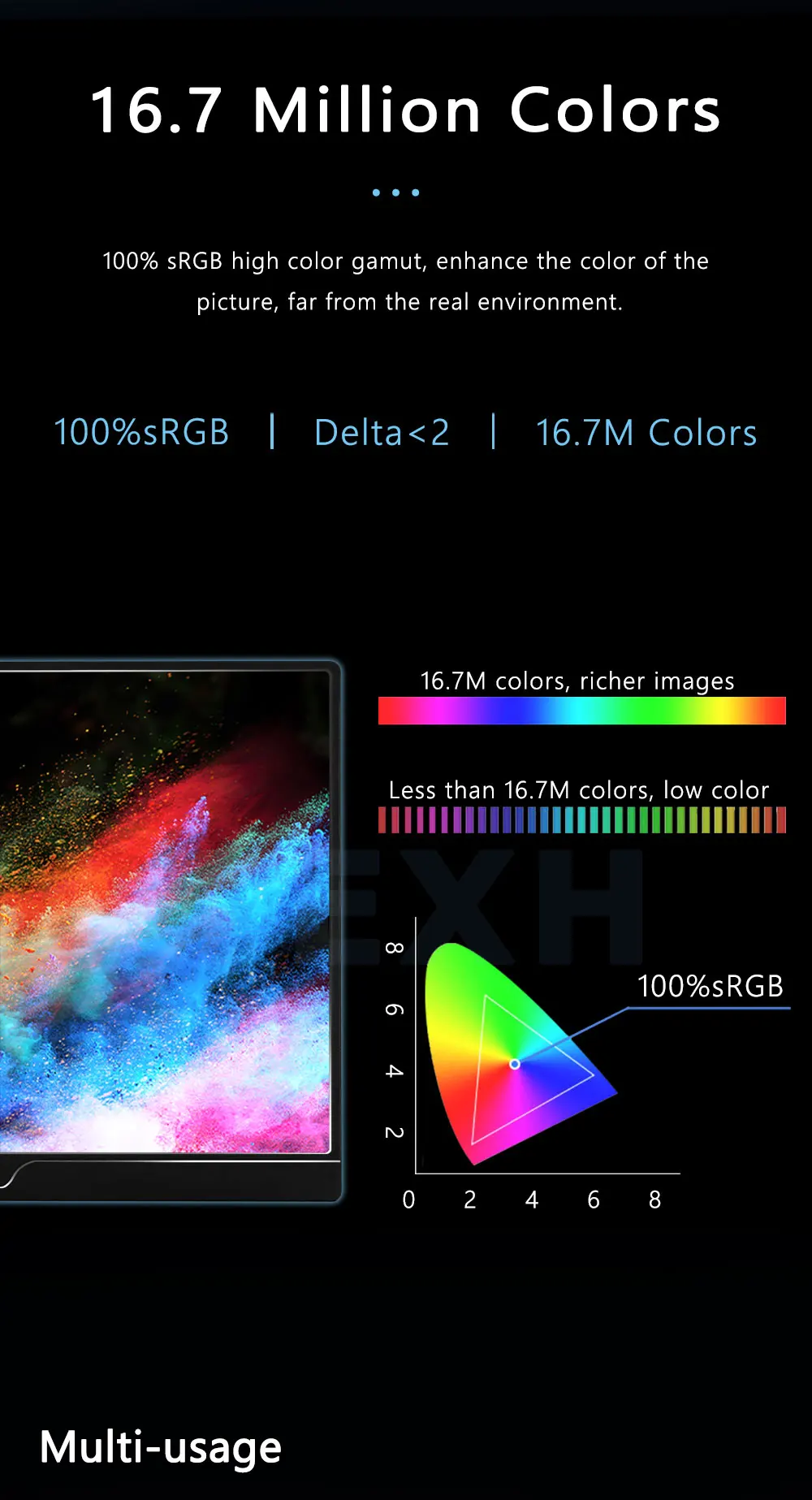 PS5 ġ ޴ , HDR 500cd/ IPS PC ̸ , 100% sRGB Ʈ ǻ ȭ ӿ, 4K, 15.6 ġ