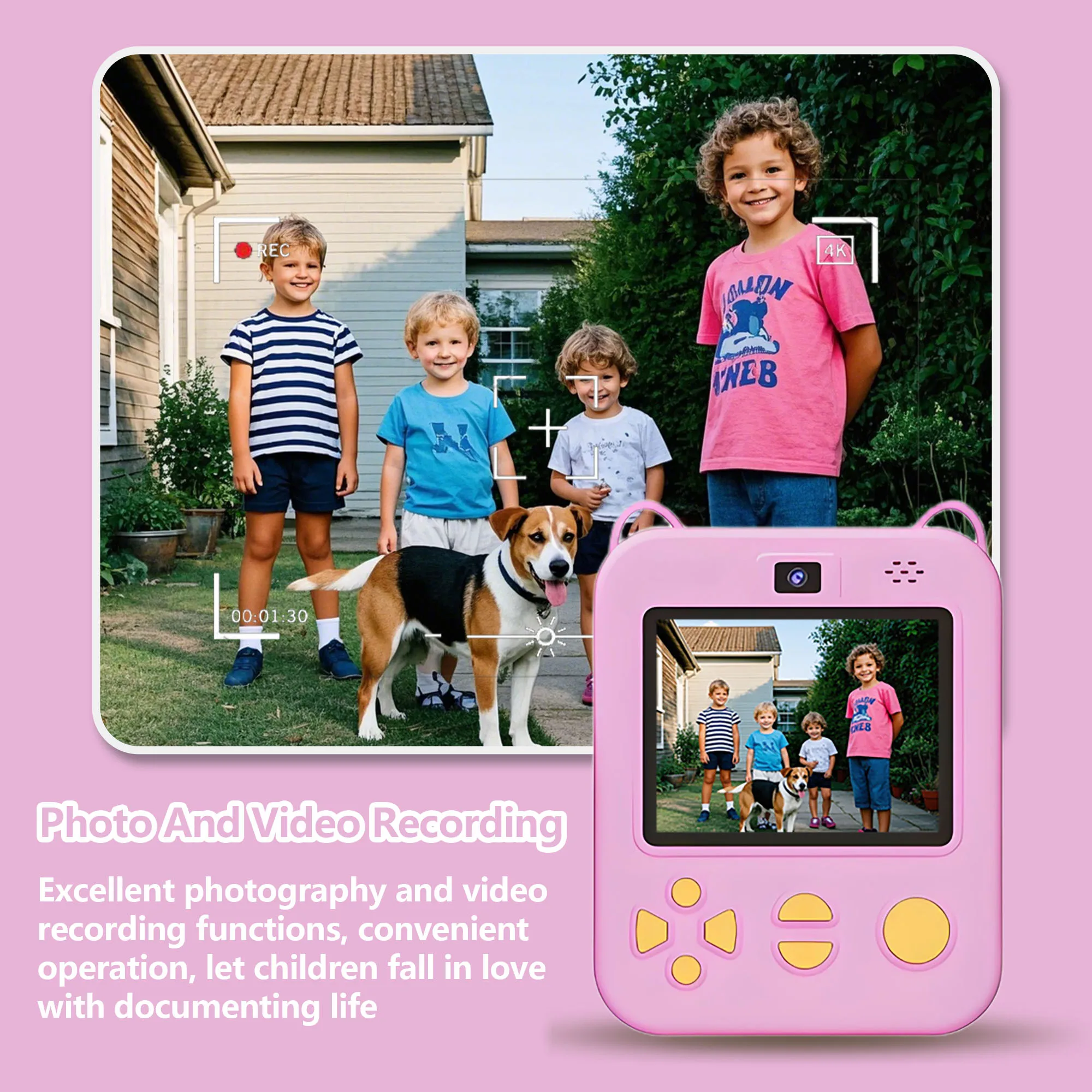 Kids Instant Print Digital Camera - Portable & Fun Photography Experience