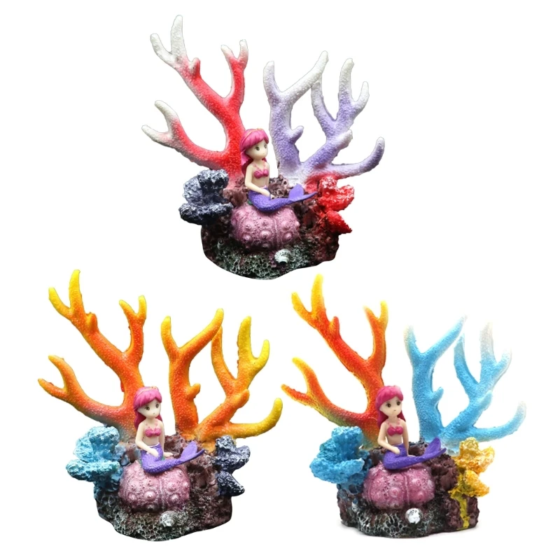 

N7MD Aquariums Sinking Decorations Fishtanks Bottom Plant Freshwater Coral Sculpture