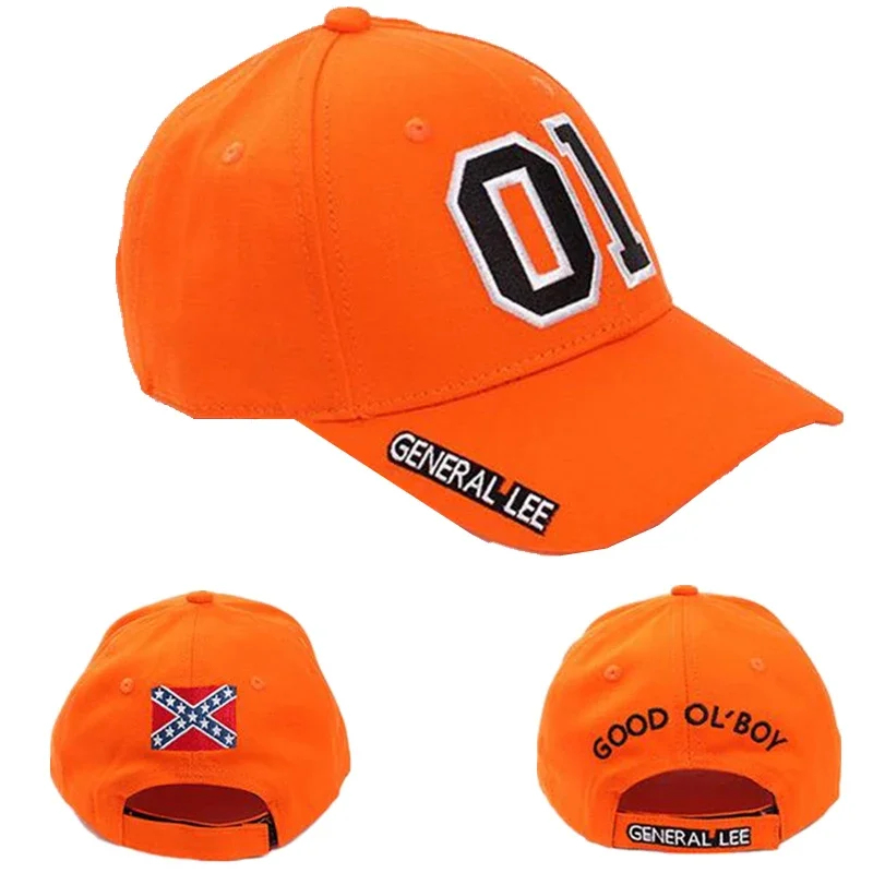 

General Lee 01 Cosplay Hat Embroidery Unisex Cotton Orange Good OL' Boy Dukes Adjustable Baseball Cap Accessories Sunhat Gift