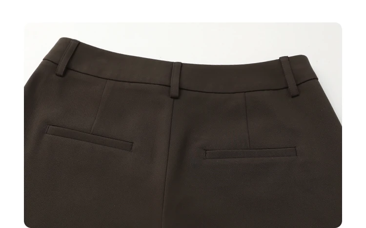 CHIC VEN Women Pants Solid Casual Slim Straight Leg Suit Wide Leg Ladies Trousers Spring Autumn 2025 Clothing for Woman