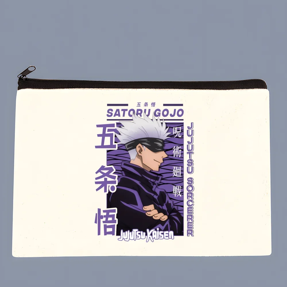 Jujutsu Kaisen Cartoon Ryomen Sukuna Itadori Yuji Okkotsu Yuta Gojo SatoruCanvas Card Coin Purse Female Cute Simple Zipper Bag
