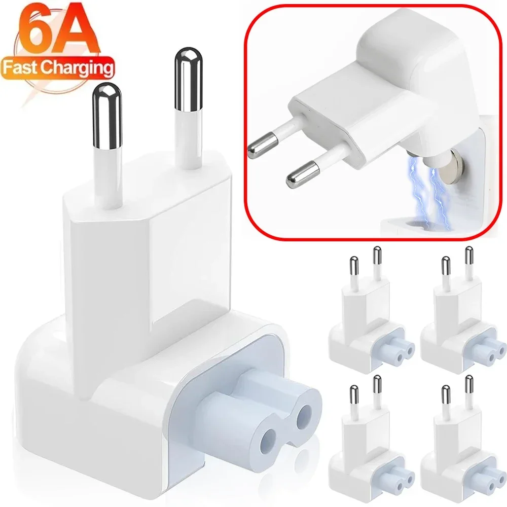 Laptop Charger 5-1PCS EU Plug Adapter Converters For Apple MacBook 45W Magsafe 60W 85W IPad Pro 6A Fast Charging