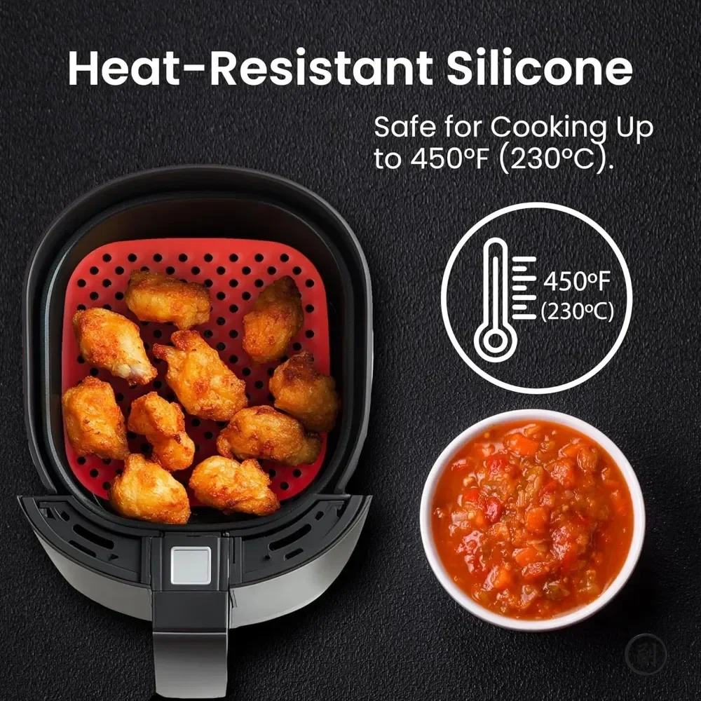 Air fryer liner Reusable 5QT or Bigger Easy Clean Dishwasher Safe Non Stick Parchment Paper Replacer