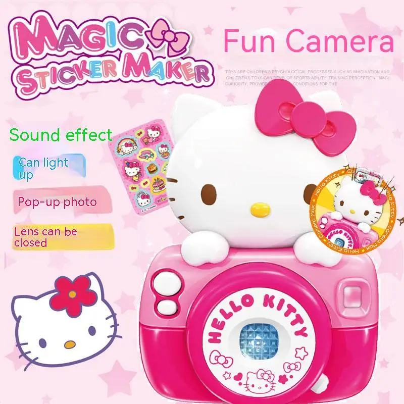 Teléfono de juguete de simulación Sanrio Hello Kitty, teléfono con video, teléfono móvil con música Kt, cámara para niños, regalo para niñas, pantalla táctil educativa