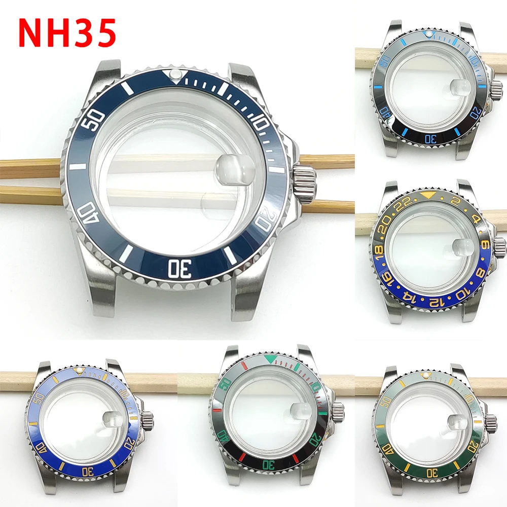 

Men's Mechanical Watch Case Case Sapphire Glass For 8215 For Seiko NH35 NH36 Transparent Case Back
