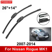 Car Wiper for Nissan Rogue MK1 2007-2014 26" + 14" Front Rear Wiper Blades Brushes Cutter Accessories 2010 2011 2012 2013 2014 1
