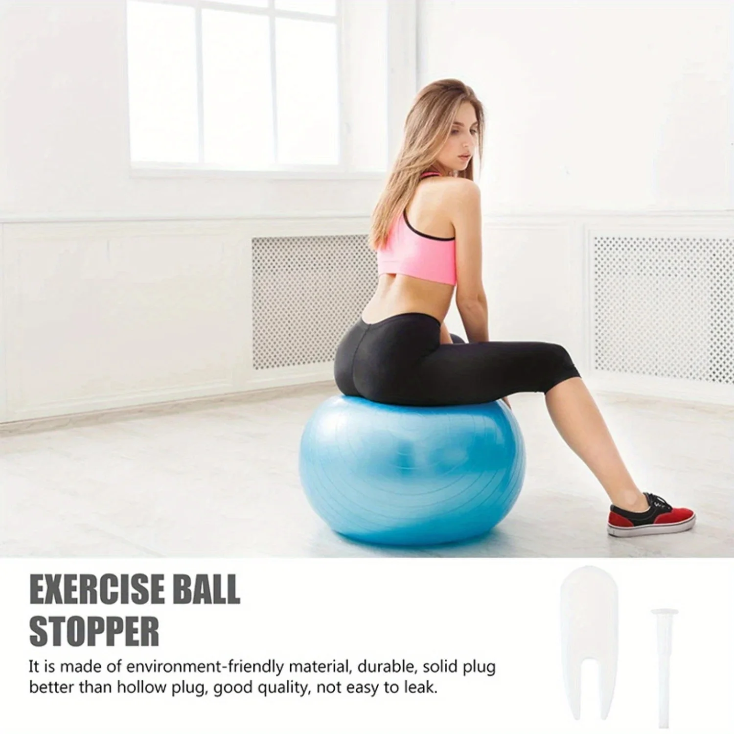 20pcs White Yoga Ball Air Plugs, Durable Fitness & Exercise Ball Valves for Enhanced Stability, Safety & Workout Use