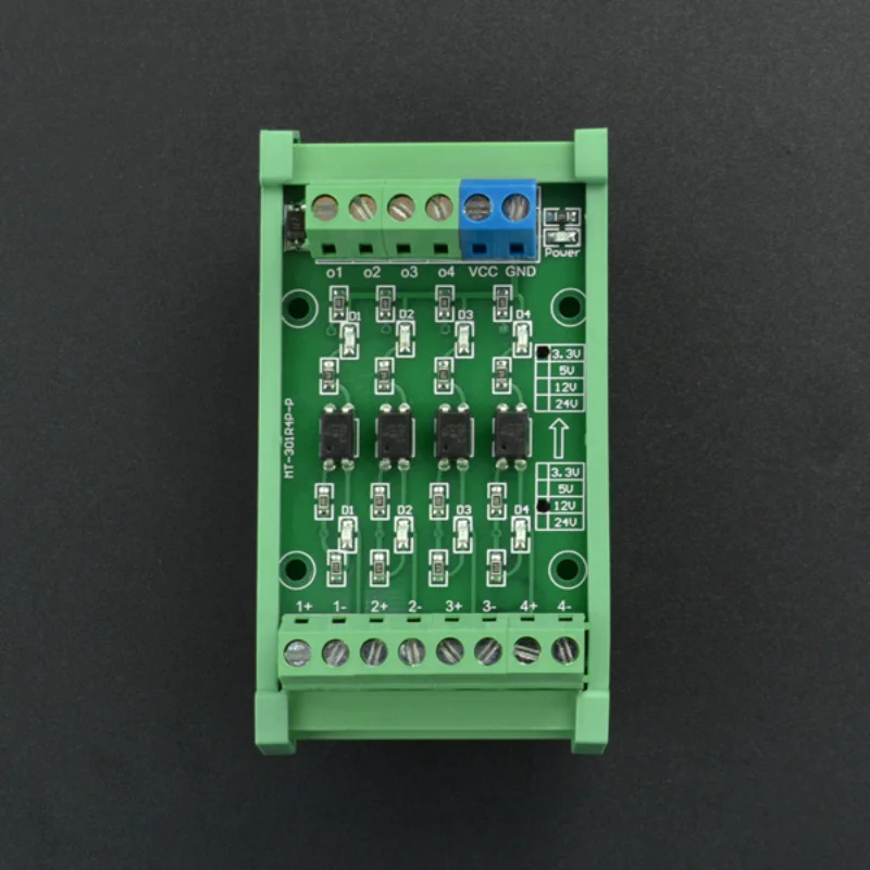 Módulo de conmutación de nivel de 4 canales con aislamiento (12V a 3,3 V)