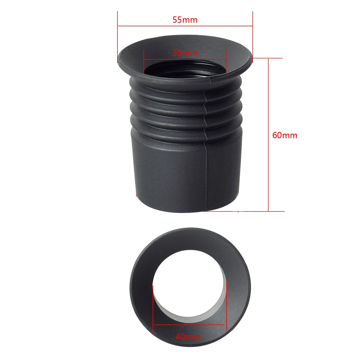 Rubber Hunting Scope Eye Cup Protector Black