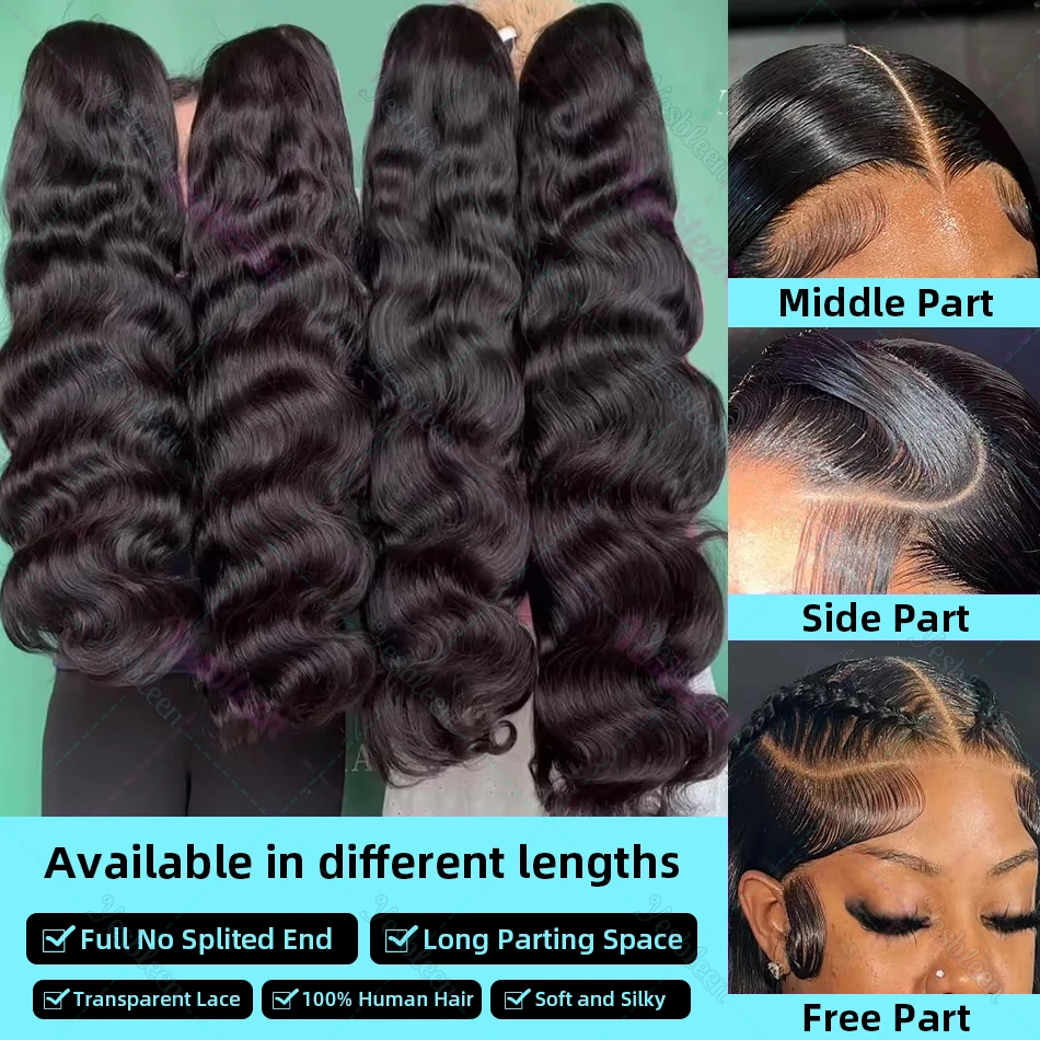 Human Hair Wig Brazilian 30 38 inch Body Wave Lace Frontal 13x4 13x6 5x5 Closure