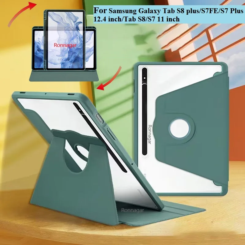 

For Samsung Galaxy Tab S9 2023/ S7 S8 (2022) 11 inch Tablet Case 360° Cover for Galaxy Tab S9 S8 plus 2022/S7 FE/S7 Plus 12.4''