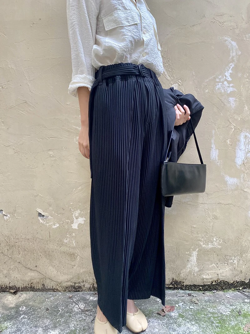 【韓国人気★RECTO】PLEATED WIDE PANTS ピーチ Tropical Rhythm - Long Length Beach Trousers for Women | Roxy