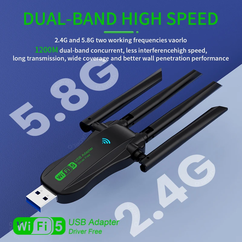 Dual Band WiFi USB Adapter 2