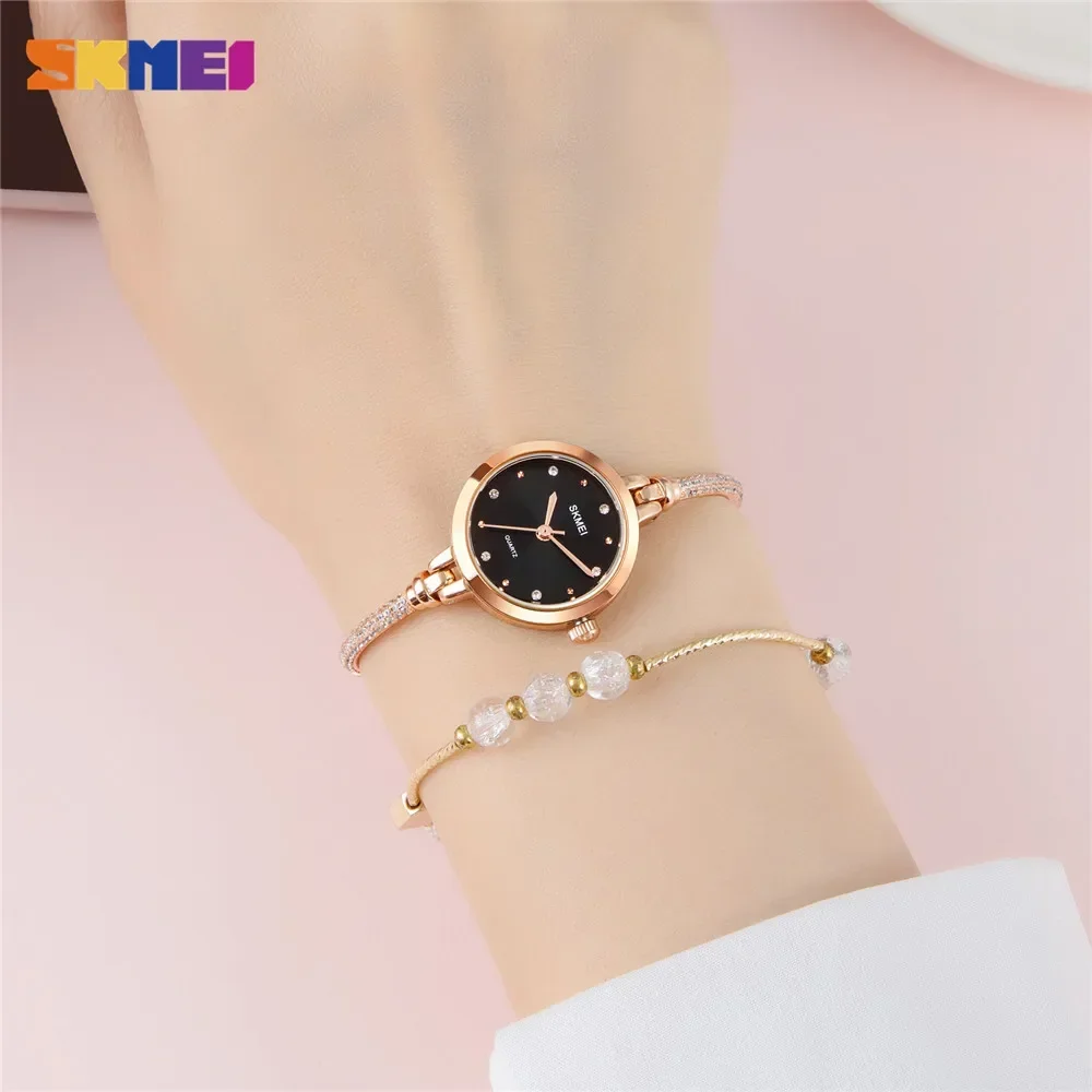 SKMEI 1805 Fashion Thin Ladies Watches Casual Female Girl Dress Clock 3Bar Waterproof Relogio Feminino Simple Women Quartz Watch 4