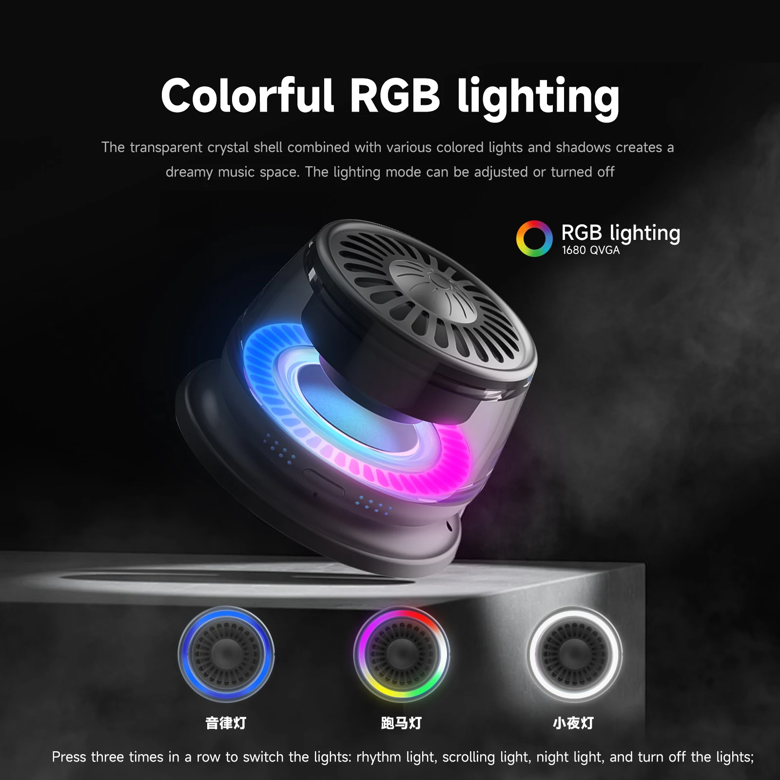 JBJW Portable Bluetooth Speaker Magnetic RGB Color Light Mini Subwoofer High-sound Quality Outdoor Sport Speaker Phone Holder