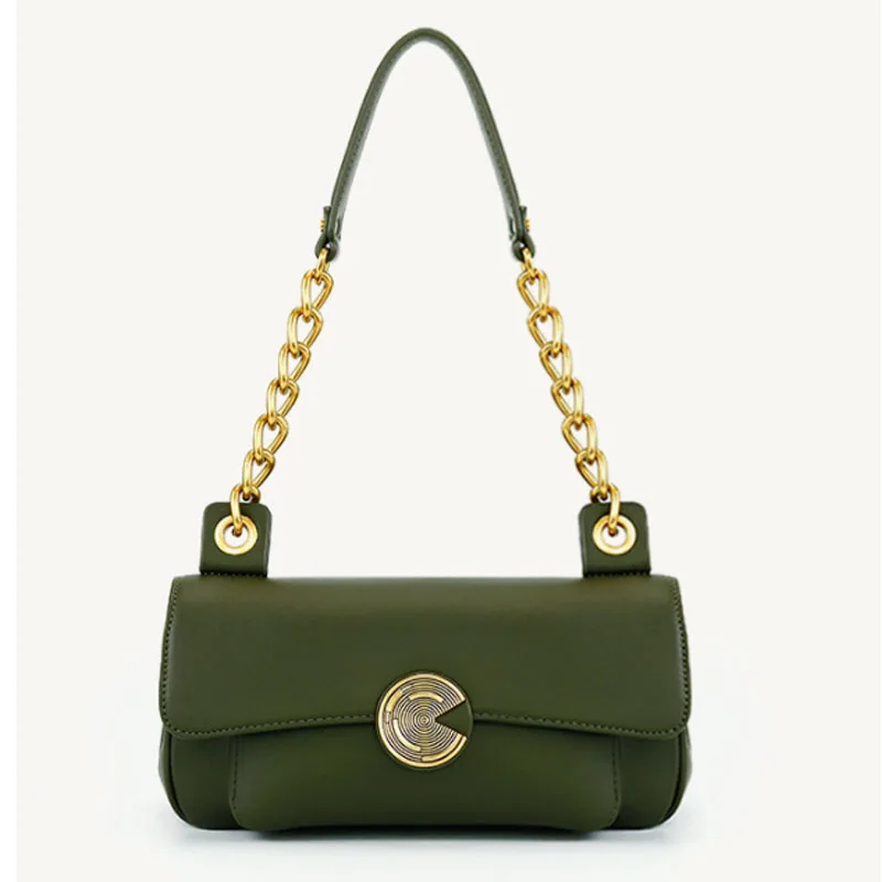 

Простая вместительная сумка для подмышек, новинка 2023, женская сумка высокого качества, маленькая квадратная сумка на цепочке, сумка через плечо