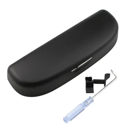 Universal Car Sunglasses Holder Case - Durable ABS Sunglass Storage Box for Secure Sun Glasses Organization (Black)
