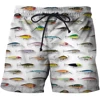3D Print Men's Beach Style Shorts Summer Fishing Men's Universal Animal Fish Loose Shorts Men's Sports High Waist Swimsuit 2023 2