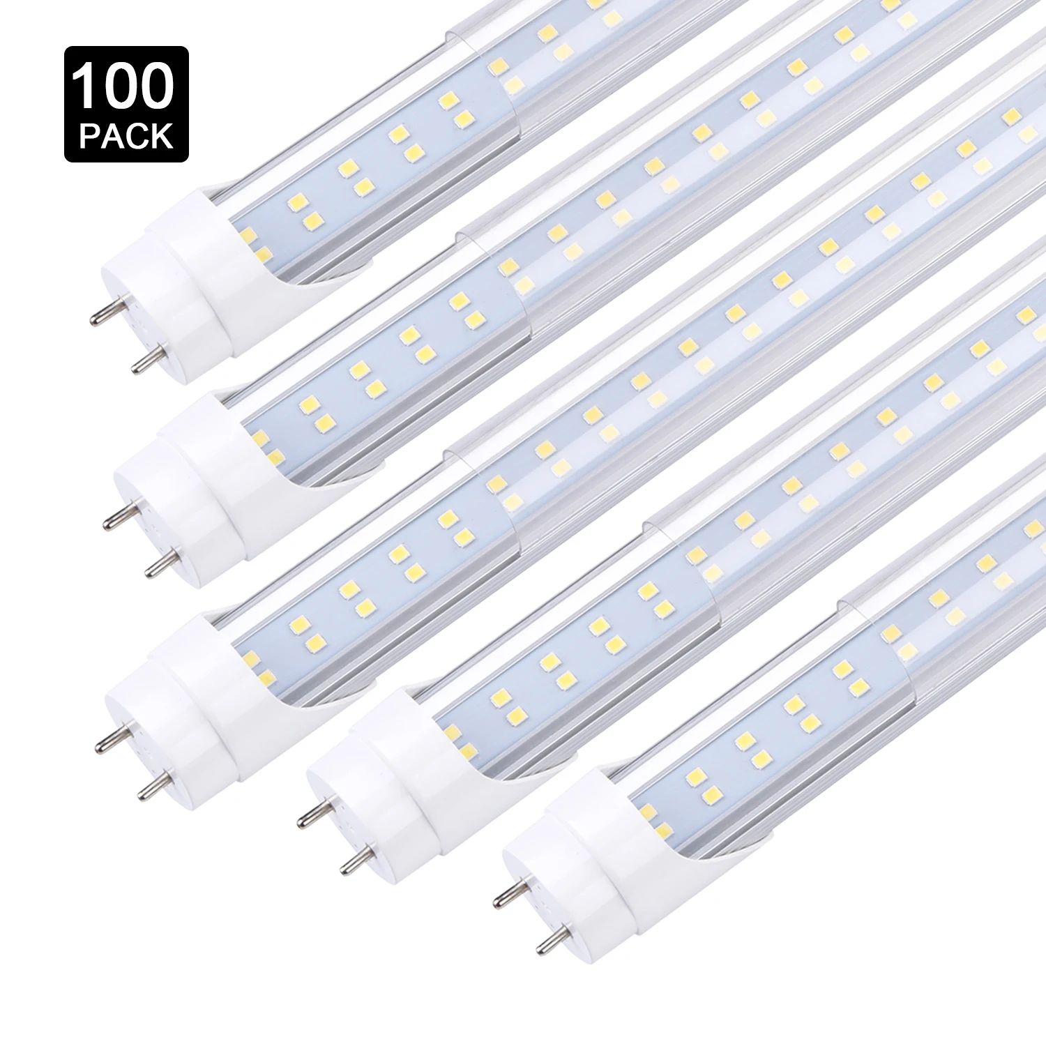 100Pack T8 4Foot G13 Bi Pin Led Tube Light Bulbs 28W 3360lm 1.2M 4FT 2 Pin Led Shop Light Dual-end Powered 4' Led Lights