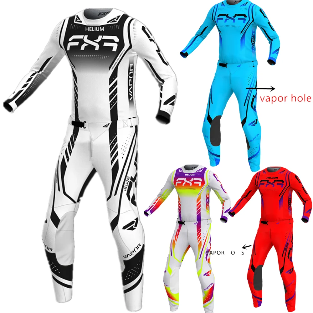 Motocross gear set.06 Helium FXR Motocross Gear Set Moto Clothing Off Road Jersey Set ATV kit Breathable Dirt Bike Combo Suit