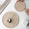 Minimalism Marble Tray for Perfume Candles Jewelry Travertine Stone Vanity Tray for Dresser Countertop Coffee Table Serving 2